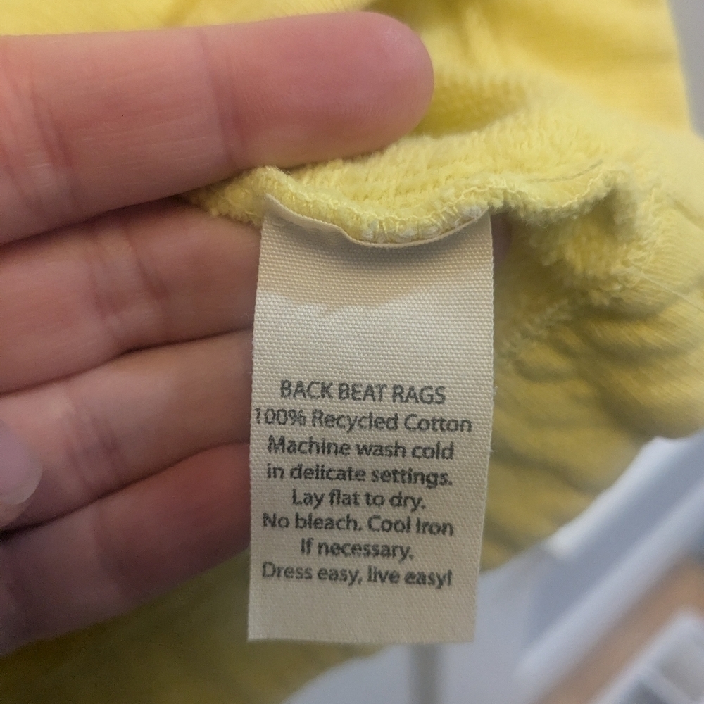 Back Beat Co Lemon Yellow Puff Sleeve Sweatshirt - Picture 4 of 4